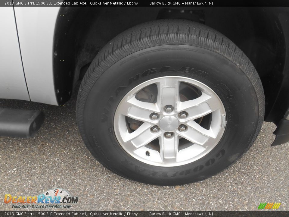 2013 GMC Sierra 1500 SLE Extended Cab 4x4 Quicksilver Metallic / Ebony Photo #13
