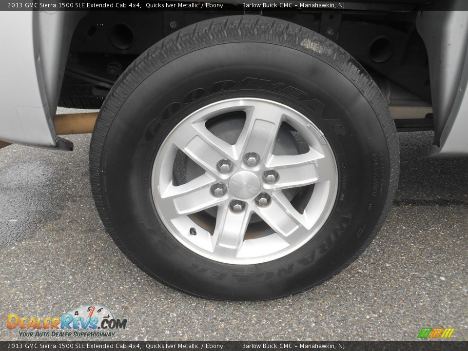 2013 GMC Sierra 1500 SLE Extended Cab 4x4 Quicksilver Metallic / Ebony Photo #15