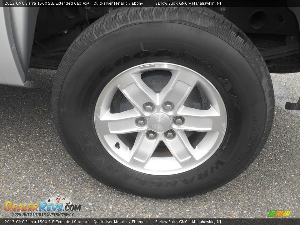 2013 GMC Sierra 1500 SLE Extended Cab 4x4 Quicksilver Metallic / Ebony Photo #18