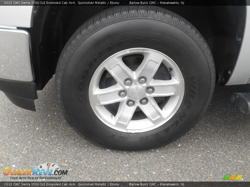 2013 GMC Sierra 1500 SLE Extended Cab 4x4 Quicksilver Metallic / Ebony Photo #20