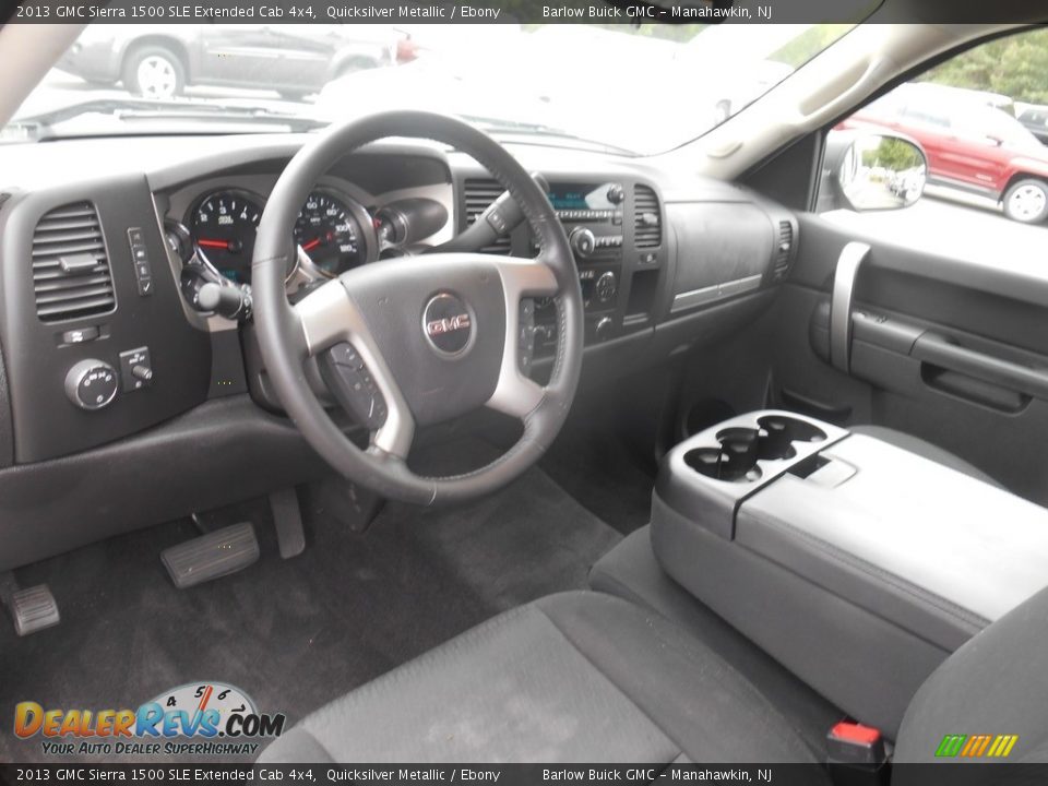 2013 GMC Sierra 1500 SLE Extended Cab 4x4 Quicksilver Metallic / Ebony Photo #23