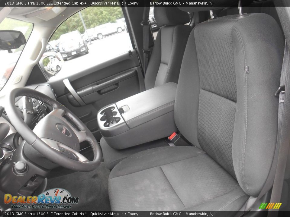 2013 GMC Sierra 1500 SLE Extended Cab 4x4 Quicksilver Metallic / Ebony Photo #24
