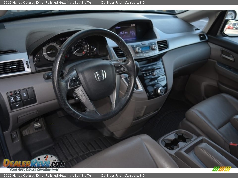 2012 Honda Odyssey EX-L Polished Metal Metallic / Truffle Photo #11