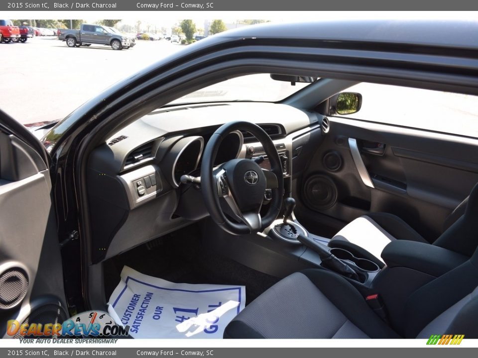 2015 Scion tC Black / Dark Charcoal Photo #15