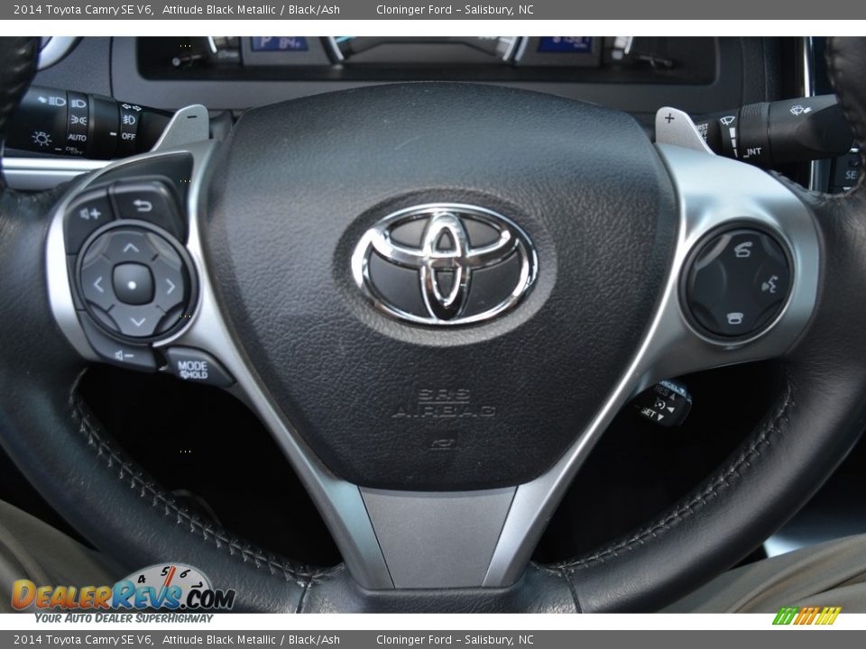 2014 Toyota Camry SE V6 Attitude Black Metallic / Black/Ash Photo #23