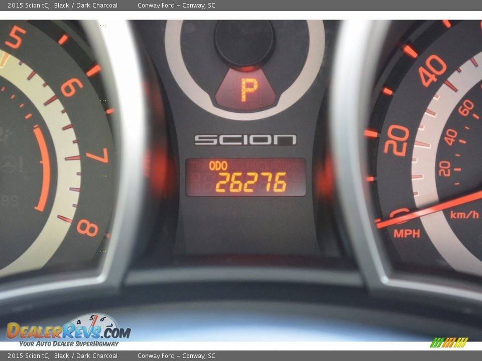 2015 Scion tC Black / Dark Charcoal Photo #35