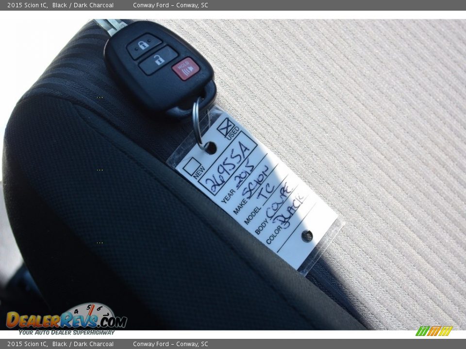 2015 Scion tC Black / Dark Charcoal Photo #36