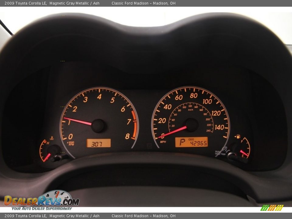 2009 Toyota Corolla LE Magnetic Gray Metallic / Ash Photo #10