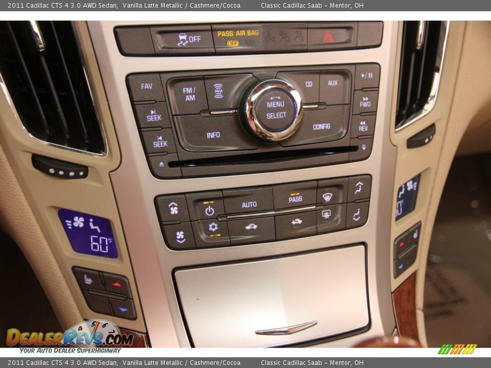 2011 Cadillac CTS 4 3.0 AWD Sedan Vanilla Latte Metallic / Cashmere/Cocoa Photo #10