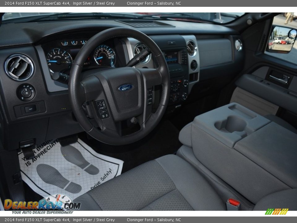 2014 Ford F150 XLT SuperCab 4x4 Ingot Silver / Steel Grey Photo #12