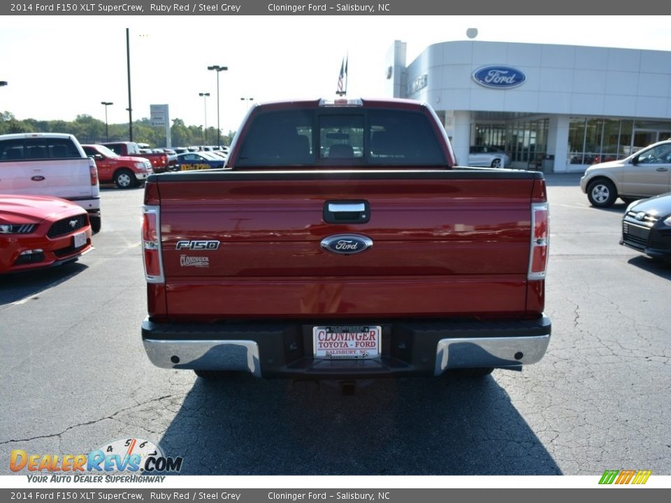 2014 Ford F150 XLT SuperCrew Ruby Red / Steel Grey Photo #4