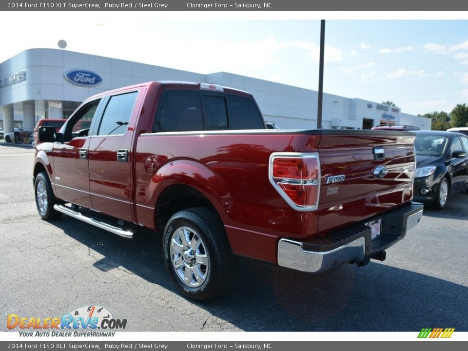 2014 Ford F150 XLT SuperCrew Ruby Red / Steel Grey Photo #5