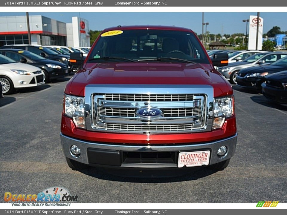 2014 Ford F150 XLT SuperCrew Ruby Red / Steel Grey Photo #26