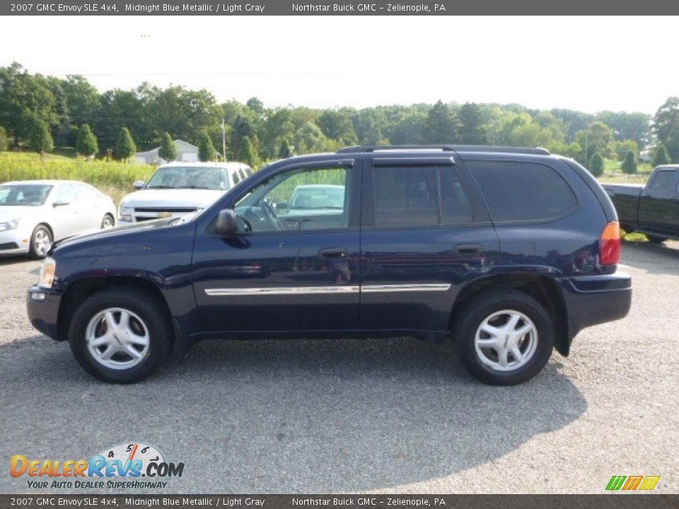 2007 GMC Envoy SLE 4x4 Midnight Blue Metallic / Light Gray Photo #3