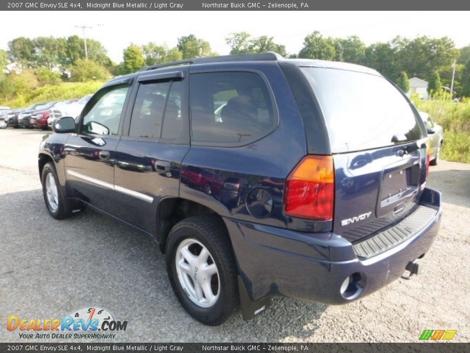 2007 GMC Envoy SLE 4x4 Midnight Blue Metallic / Light Gray Photo #4