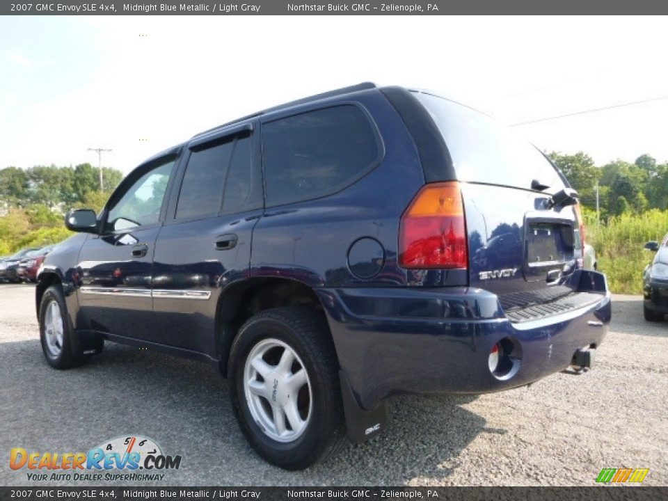 2007 GMC Envoy SLE 4x4 Midnight Blue Metallic / Light Gray Photo #5