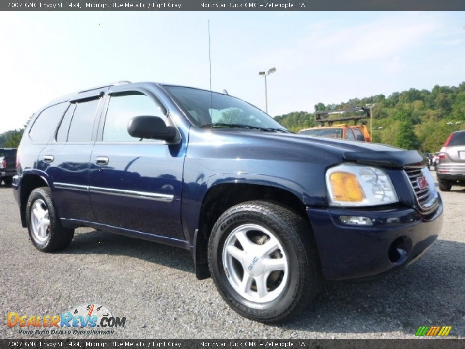 2007 GMC Envoy SLE 4x4 Midnight Blue Metallic / Light Gray Photo #11