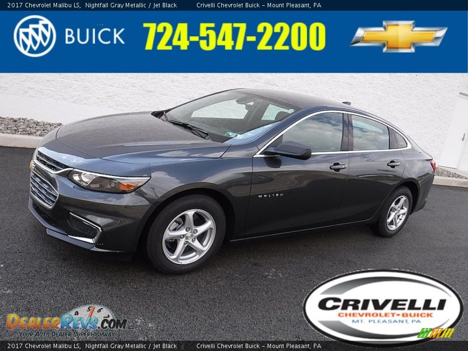 2017 Chevrolet Malibu LS Nightfall Gray Metallic / Jet Black Photo #1