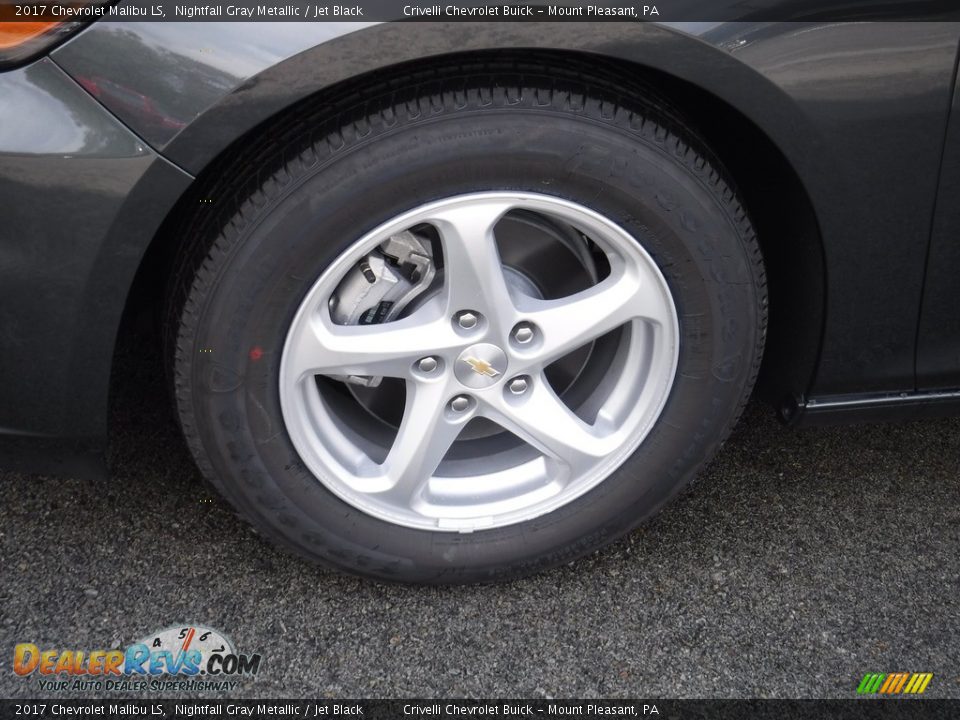 2017 Chevrolet Malibu LS Nightfall Gray Metallic / Jet Black Photo #3