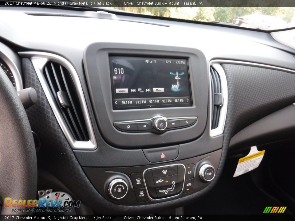 2017 Chevrolet Malibu LS Nightfall Gray Metallic / Jet Black Photo #11