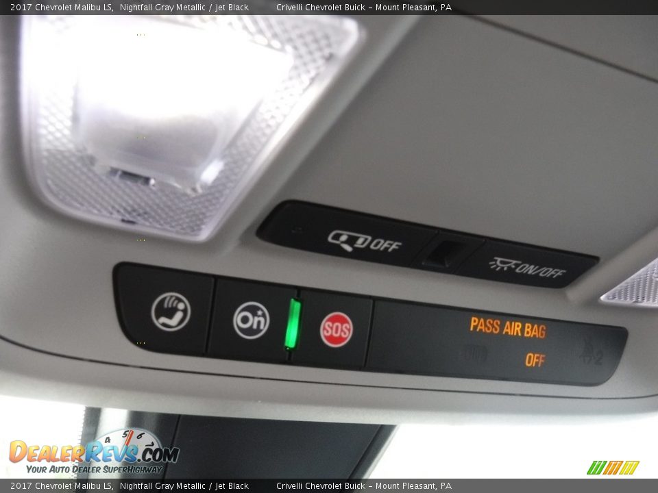 2017 Chevrolet Malibu LS Nightfall Gray Metallic / Jet Black Photo #14