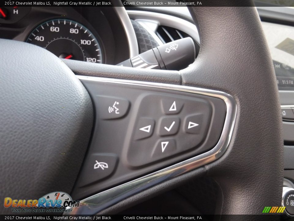 2017 Chevrolet Malibu LS Nightfall Gray Metallic / Jet Black Photo #16