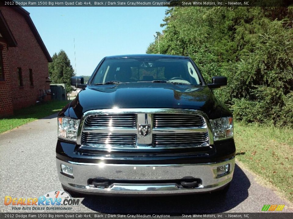 2012 Dodge Ram 1500 Big Horn Quad Cab 4x4 Black / Dark Slate Gray/Medium Graystone Photo #3