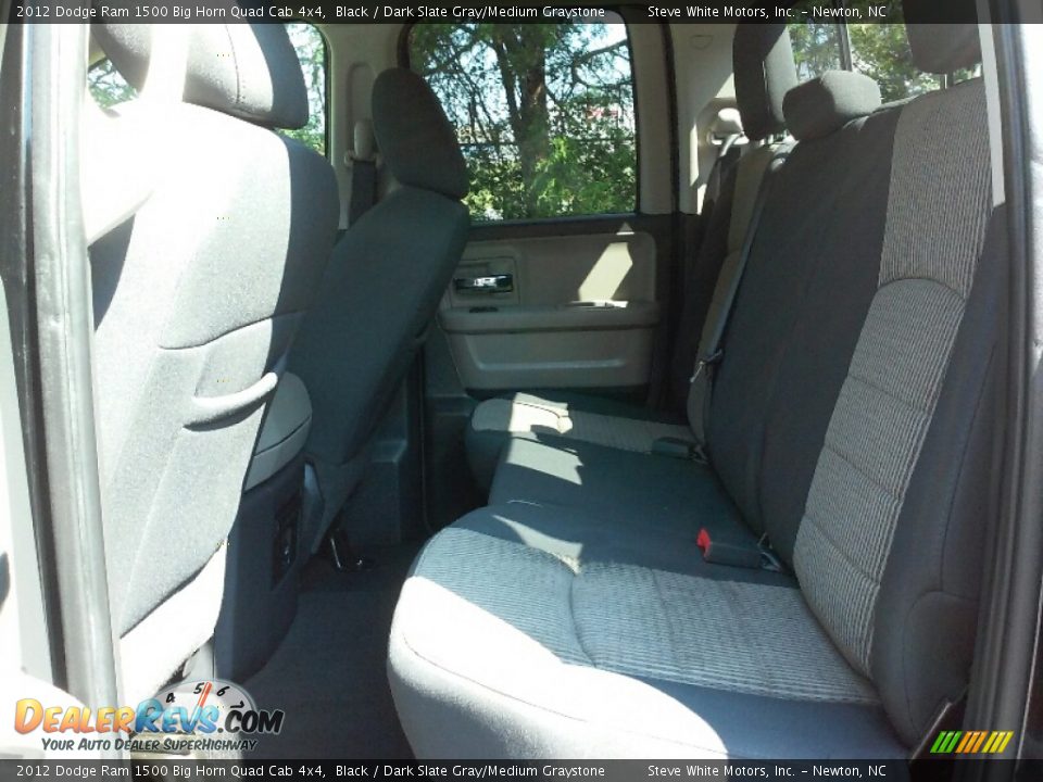 2012 Dodge Ram 1500 Big Horn Quad Cab 4x4 Black / Dark Slate Gray/Medium Graystone Photo #10