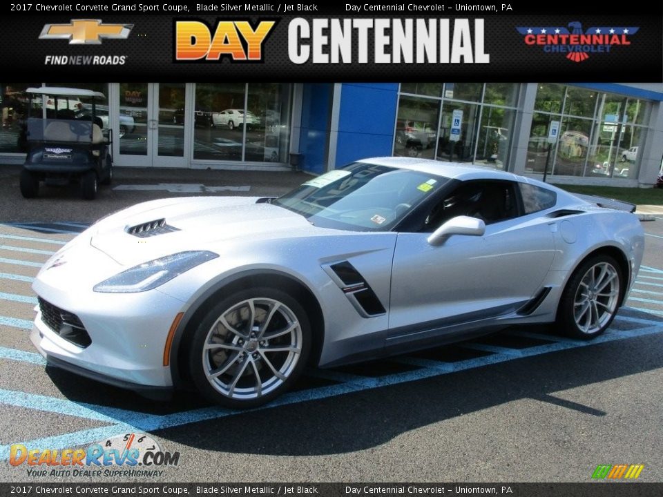 2017 Chevrolet Corvette Grand Sport Coupe Blade Silver Metallic / Jet Black Photo #1