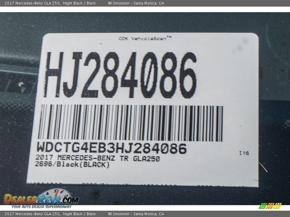 2017 Mercedes-Benz GLA 250 Night Black / Black Photo #8