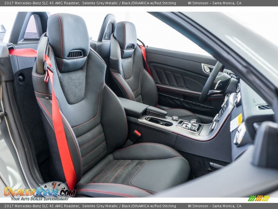 Black/DINAMICA w/Red Stitching Interior - 2017 Mercedes-Benz SLC 43 AMG Roadster Photo #2