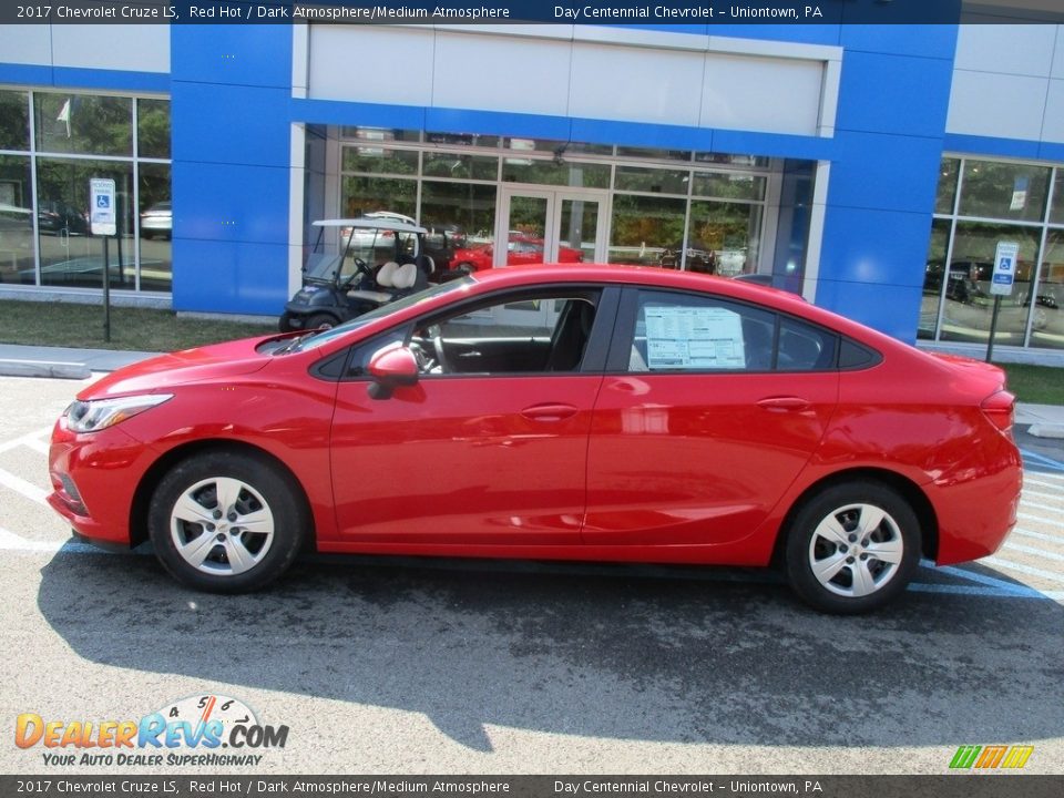 2017 Chevrolet Cruze LS Red Hot / Dark Atmosphere/Medium Atmosphere Photo #2