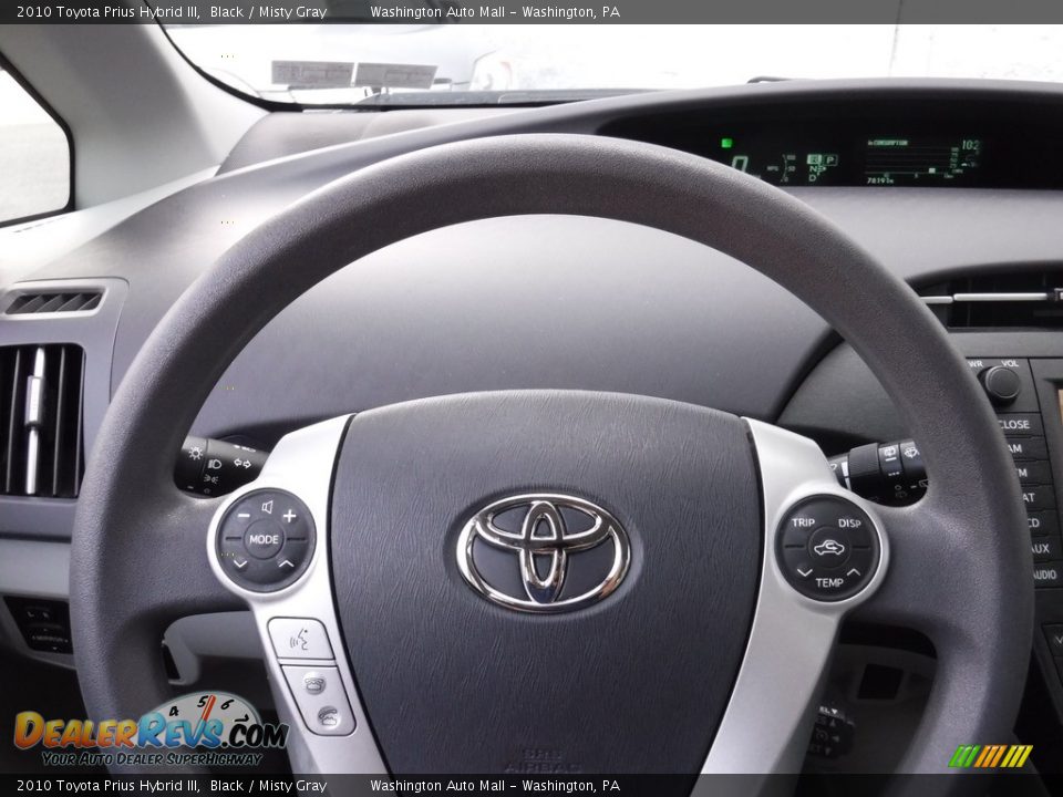 2010 Toyota Prius Hybrid III Black / Misty Gray Photo #18