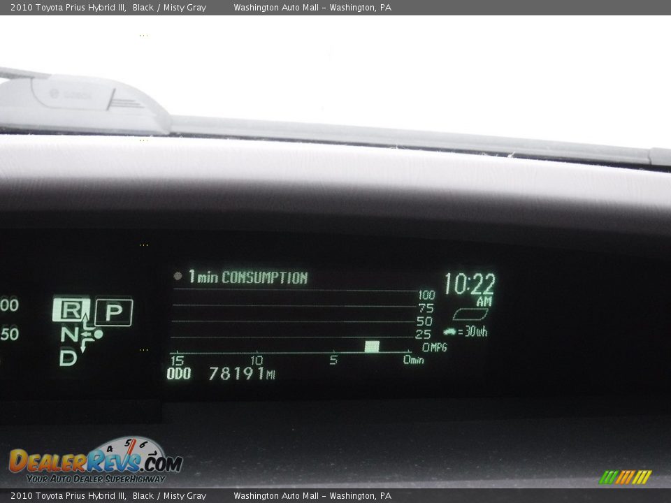 2010 Toyota Prius Hybrid III Black / Misty Gray Photo #24