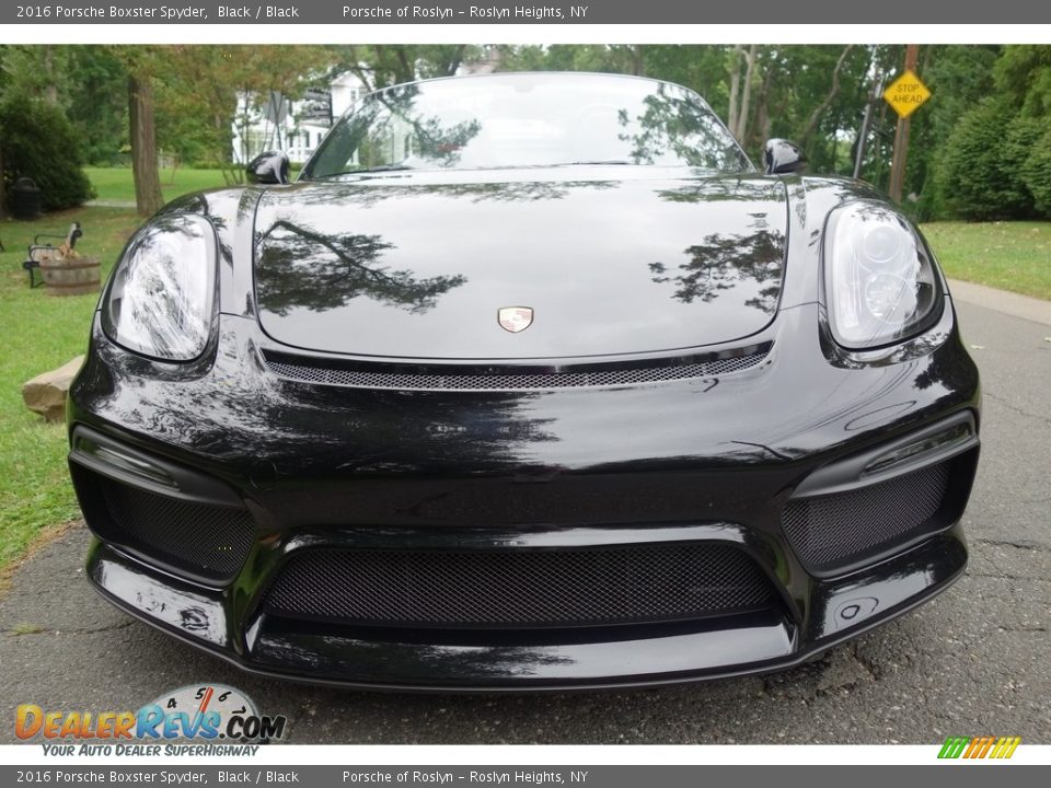 2016 Porsche Boxster Spyder Black / Black Photo #2