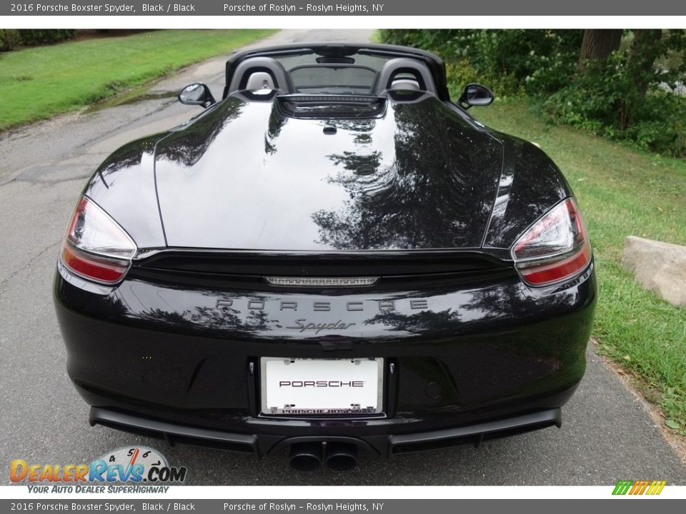 2016 Porsche Boxster Spyder Black / Black Photo #5