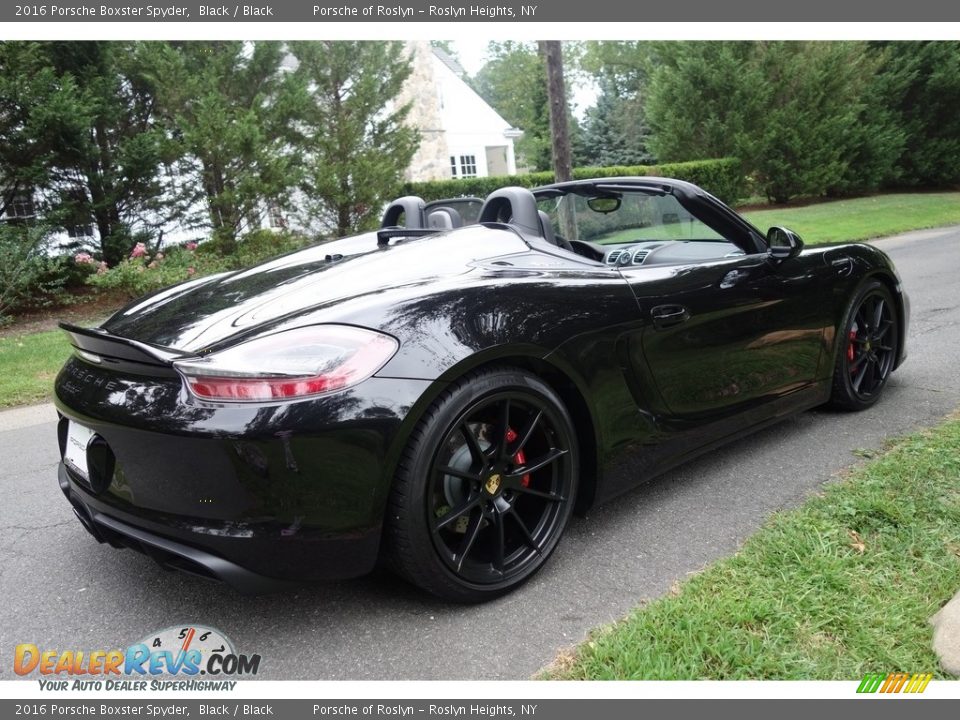 2016 Porsche Boxster Spyder Black / Black Photo #6