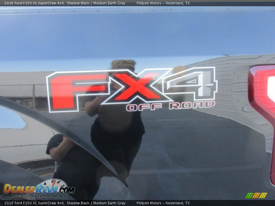 2016 Ford F150 XL SuperCrew 4x4 Shadow Black / Medium Earth Gray Photo #15