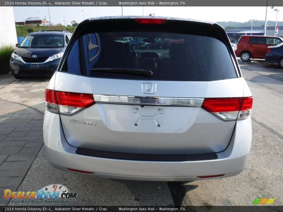 2014 Honda Odyssey EX-L Alabaster Silver Metallic / Gray Photo #8