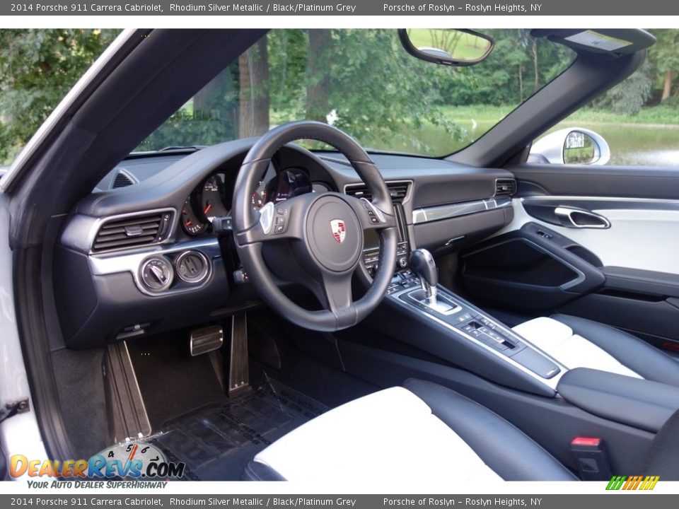 Black/Platinum Grey Interior - 2014 Porsche 911 Carrera Cabriolet Photo #20