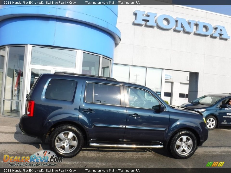 2011 Honda Pilot EX-L 4WD Bali Blue Pearl / Gray Photo #2