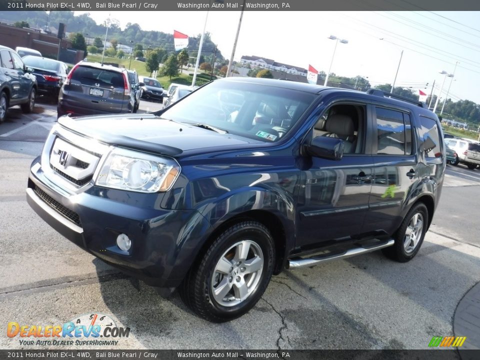 2011 Honda Pilot EX-L 4WD Bali Blue Pearl / Gray Photo #6