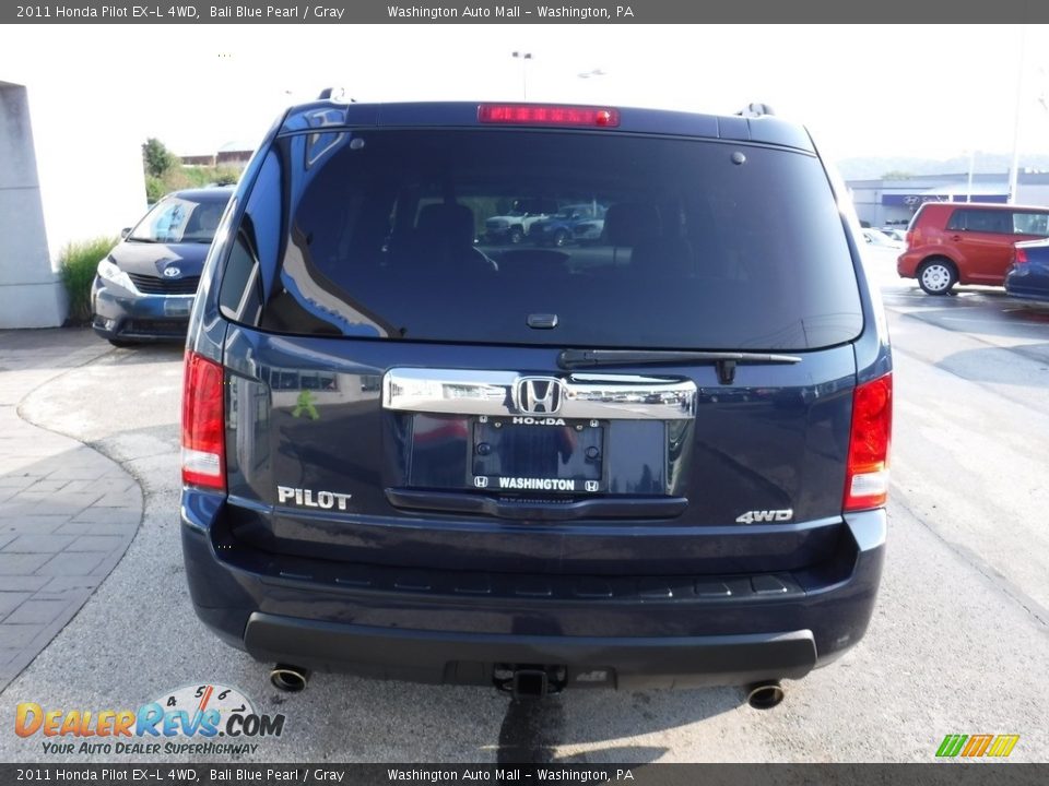 2011 Honda Pilot EX-L 4WD Bali Blue Pearl / Gray Photo #9
