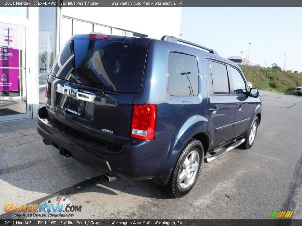 2011 Honda Pilot EX-L 4WD Bali Blue Pearl / Gray Photo #10