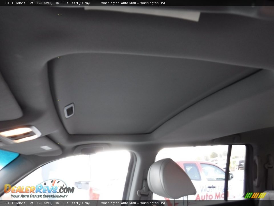 2011 Honda Pilot EX-L 4WD Bali Blue Pearl / Gray Photo #11