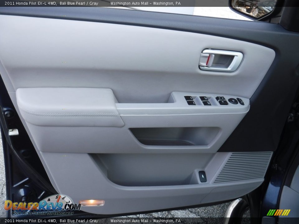 2011 Honda Pilot EX-L 4WD Bali Blue Pearl / Gray Photo #13