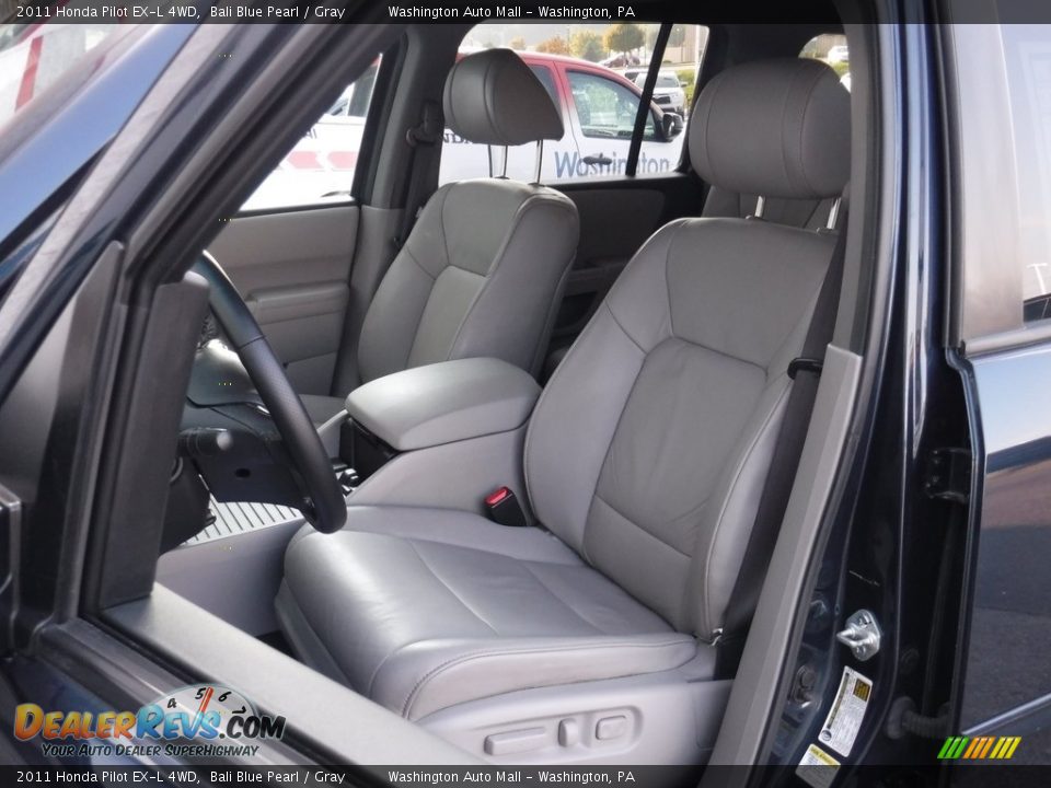 2011 Honda Pilot EX-L 4WD Bali Blue Pearl / Gray Photo #14