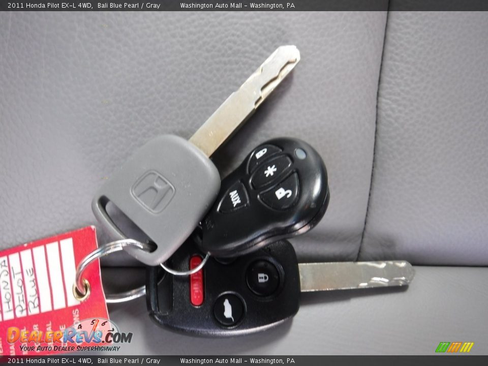 2011 Honda Pilot EX-L 4WD Bali Blue Pearl / Gray Photo #23