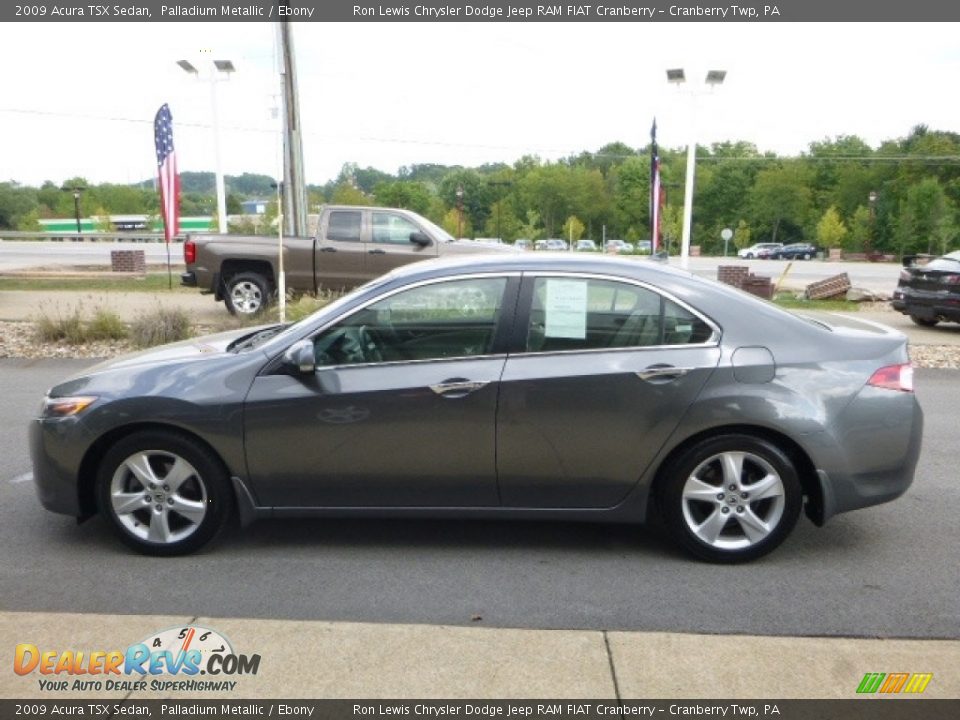 2009 Acura TSX Sedan Palladium Metallic / Ebony Photo #11
