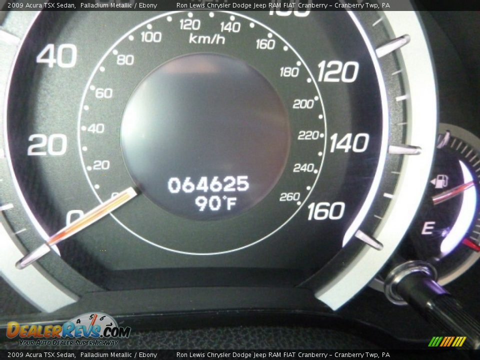 2009 Acura TSX Sedan Palladium Metallic / Ebony Photo #17